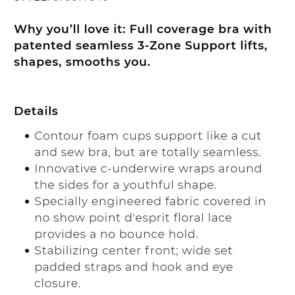 Soma Stunning Support Full Coverage Bra 32DD Black and Nude Lace - Picture 3 of 8
